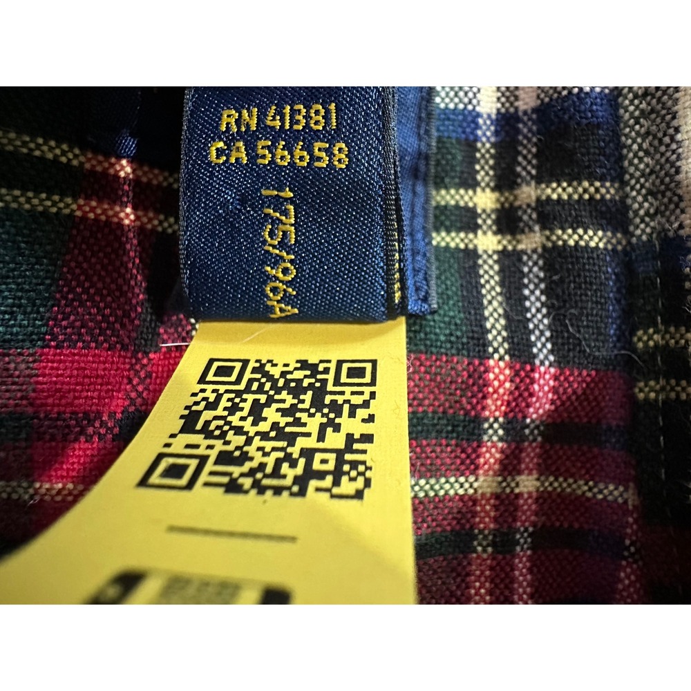 Ralph Lauren Classic Fit Plaid Button Down Shirt Men's Size M Red Green Blue - Picture 5 of 6